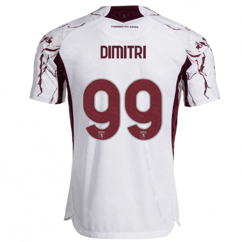 Danxen Barn Matteo Dimitri #99 Vit Vinröd Bortatröja Matchtröjor 2025/26 Tröjor T-Tröja