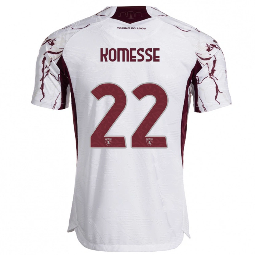 Danxen Barn Josias Sabone #22 Vit Vinröd Bortatröja Matchtröjor 2025/26 Tröjor T-Tröja