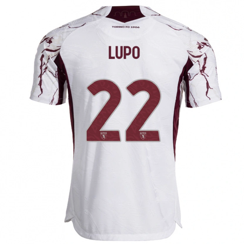 Danxen Barn Enrica Lupo #22 Vit Vinröd Bortatröja Matchtröjor 2025/26 Tröjor T-Tröja