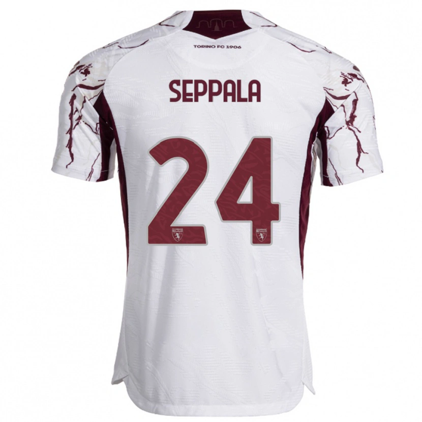 Danxen Barn Rosa Lappi-Seppälä #24 Vit Vinröd Bortatröja Matchtröjor 2025/26 Tröjor T-Tröja