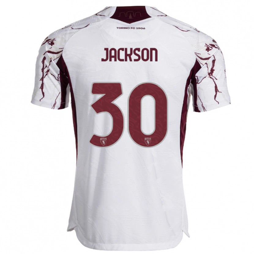 Danxen Barn Michael Jackson #30 Vit Vinröd Bortatröja Matchtröjor 2025/26 Tröjor T-Tröja