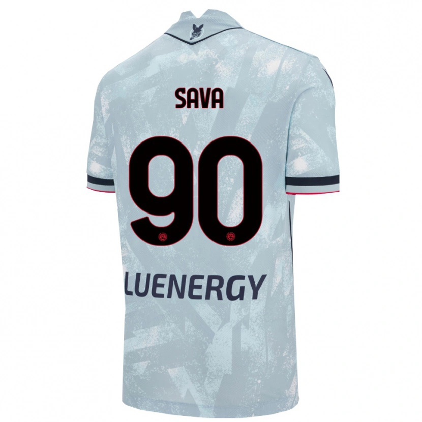 Danxen Barn Răzvan Sava #90 Ljusblå Svart Bortatröja Matchtröjor 2025/26 Tröjor T-Tröja