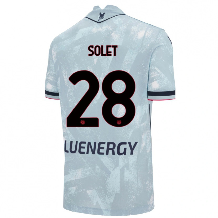 Danxen Barn Oumar Solet #28 Ljusblå Svart Bortatröja Matchtröjor 2025/26 Tröjor T-Tröja