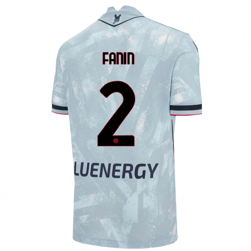 Danxen Barn Alessandro Fanin #2 Ljusblå Svart Bortatröja Matchtröjor 2025/26 Tröjor T-Tröja