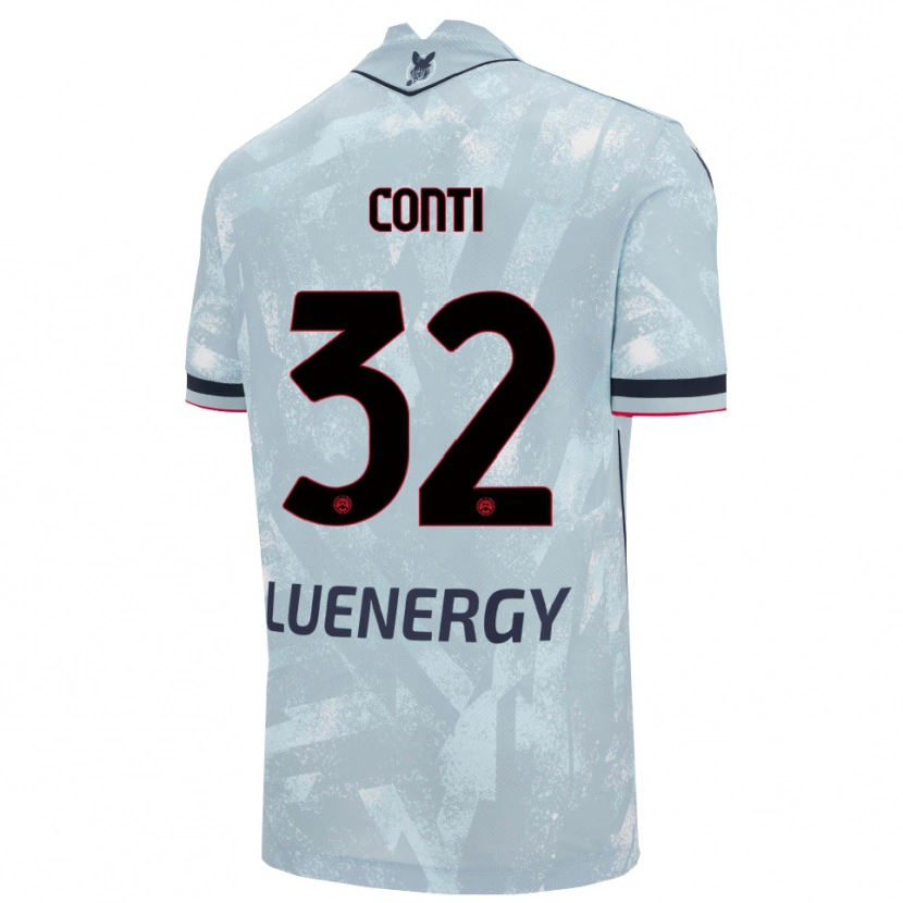 Danxen Barn Manuel Conti #32 Ljusblå Svart Bortatröja Matchtröjor 2025/26 Tröjor T-Tröja