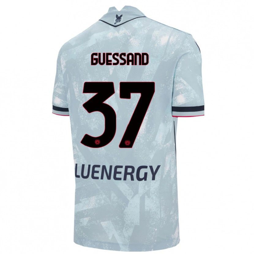 Danxen Barn Axel Guessand #37 Ljusblå Svart Bortatröja Matchtröjor 2025/26 Tröjor T-Tröja
