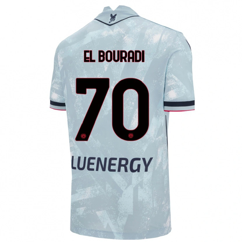 Danxen Barn Walid El Bouradi #70 Ljusblå Svart Bortatröja Matchtröjor 2025/26 Tröjor T-Tröja