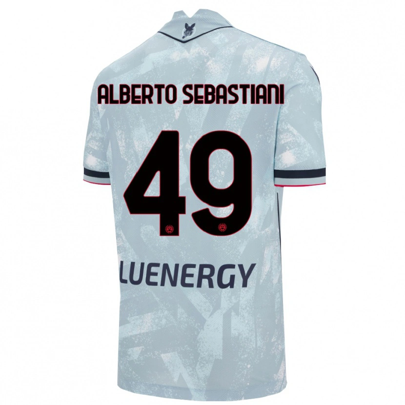 Danxen Barn José Alberto Sebastiani #49 Ljusblå Svart Bortatröja Matchtröjor 2025/26 Tröjor T-Tröja