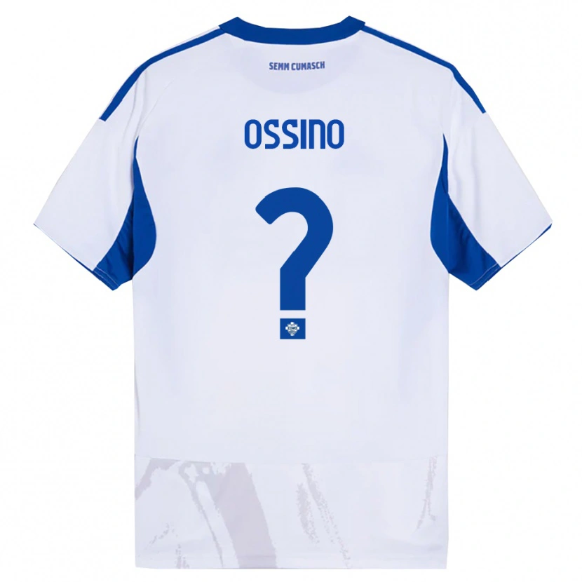 Danxen Barn Daniel Ossino #0 Vit Blå Bortatröja Matchtröjor 2025/26 Tröjor T-Tröja