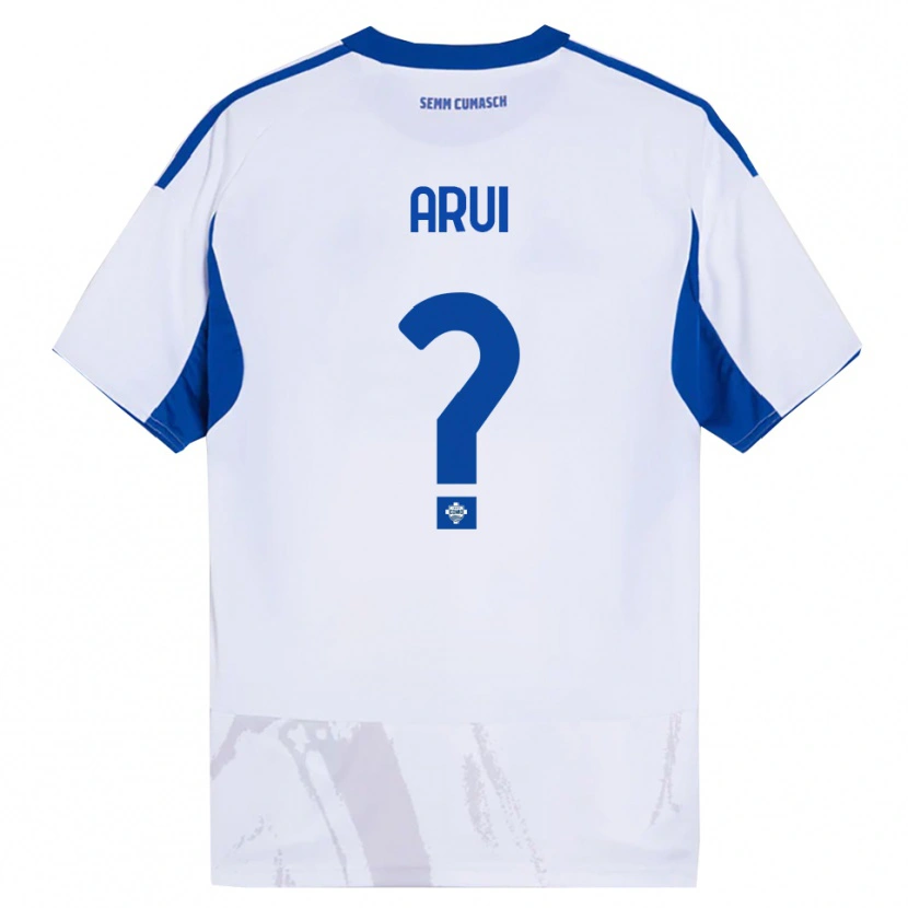 Danxen Barn Stefano Arui #0 Vit Blå Bortatröja Matchtröjor 2025/26 Tröjor T-Tröja