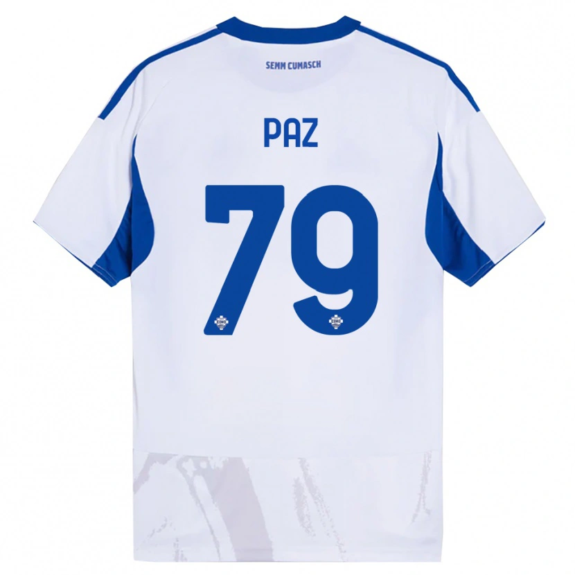 Danxen Barn Nico Paz #79 Vit Blå Bortatröja Matchtröjor 2025/26 Tröjor T-Tröja