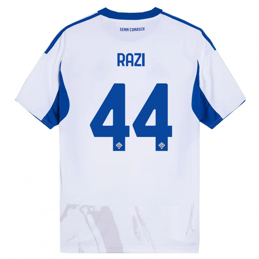 Danxen Barn Naj Razi #44 Vit Blå Bortatröja Matchtröjor 2025/26 Tröjor T-Tröja