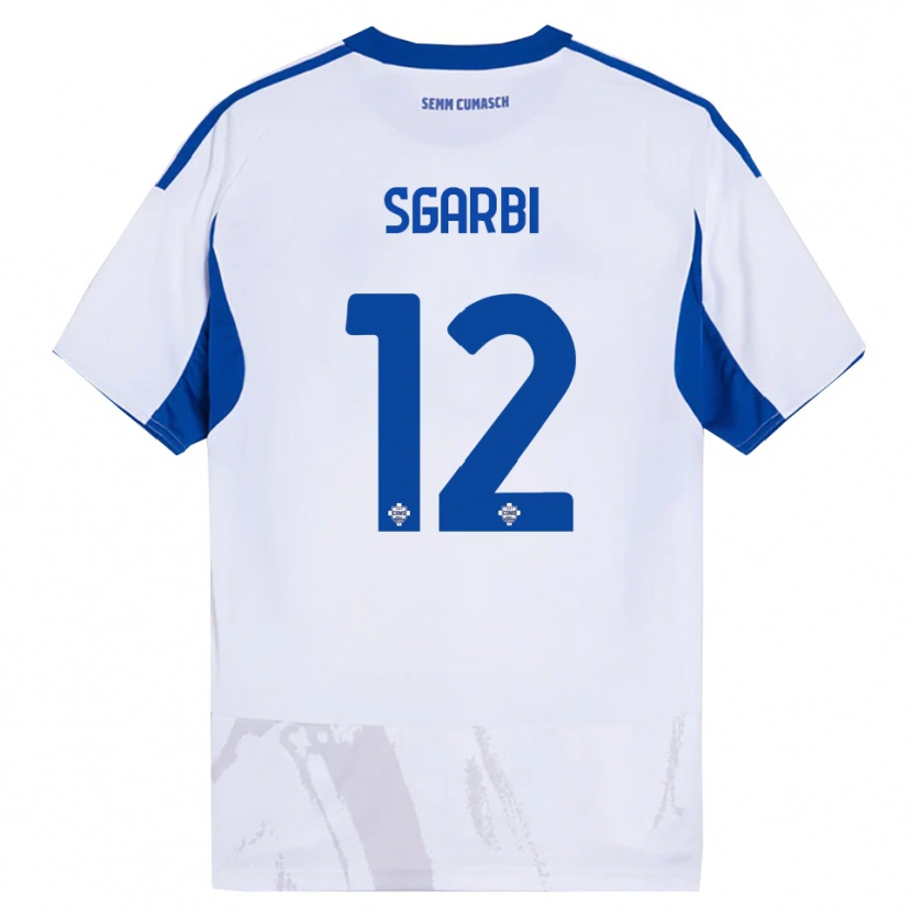 Danxen Barn Dylan Sgarbi #12 Vit Blå Bortatröja Matchtröjor 2025/26 Tröjor T-Tröja