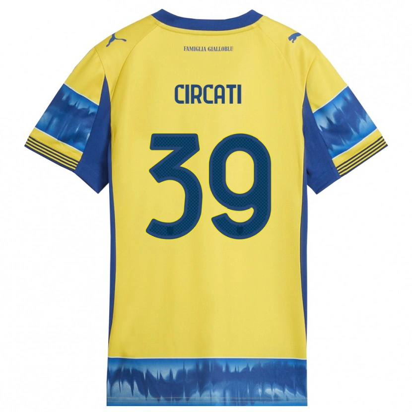 Danxen Barn Alessandro Circati #39 Gul Blå Bortatröja Matchtröjor 2025/26 Tröjor T-Tröja