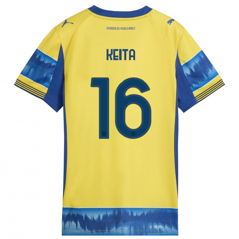 Danxen Barn Mandela Keita #16 Gul Blå Bortatröja Matchtröjor 2025/26 Tröjor T-Tröja