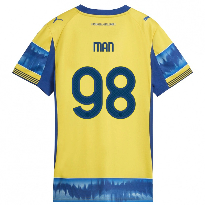 Danxen Barn Dennis Man #98 Gul Blå Bortatröja Matchtröjor 2025/26 Tröjor T-Tröja