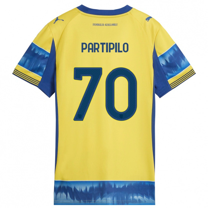 Danxen Barn Anthony Partipilo #70 Gul Blå Bortatröja Matchtröjor 2025/26 Tröjor T-Tröja