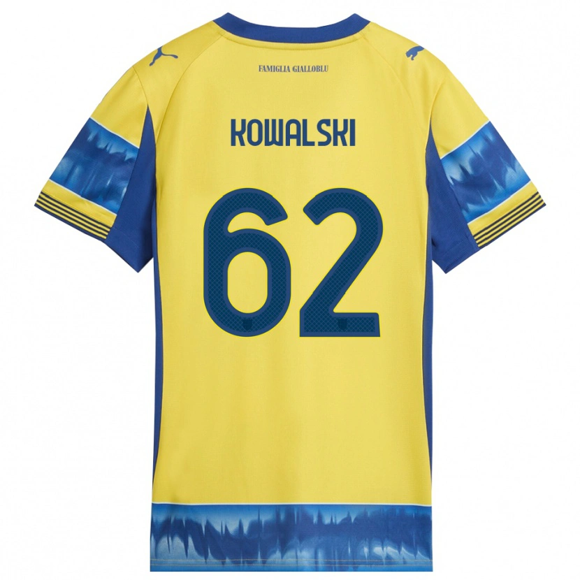 Danxen Barn Mateusz Kowalski #62 Gul Blå Bortatröja Matchtröjor 2025/26 Tröjor T-Tröja