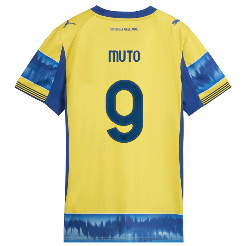 Danxen Barn Andrea Muto #9 Gul Blå Bortatröja Matchtröjor 2025/26 Tröjor T-Tröja