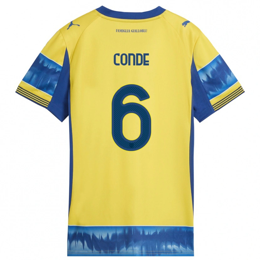 Danxen Barn Bernardo Conde #6 Gul Blå Bortatröja Matchtröjor 2025/26 Tröjor T-Tröja