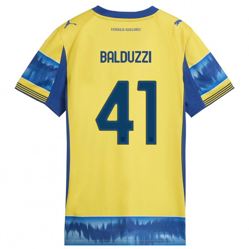 Danxen Barn Davide Balduzzi #41 Gul Blå Bortatröja Matchtröjor 2025/26 Tröjor T-Tröja