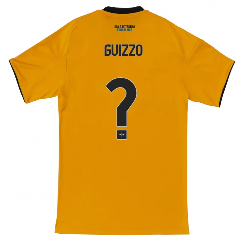 Danxen Barn Tommaso Guizzo #0 Orange Blå Bortatröja Matchtröjor 2025/26 Tröjor T-Tröja