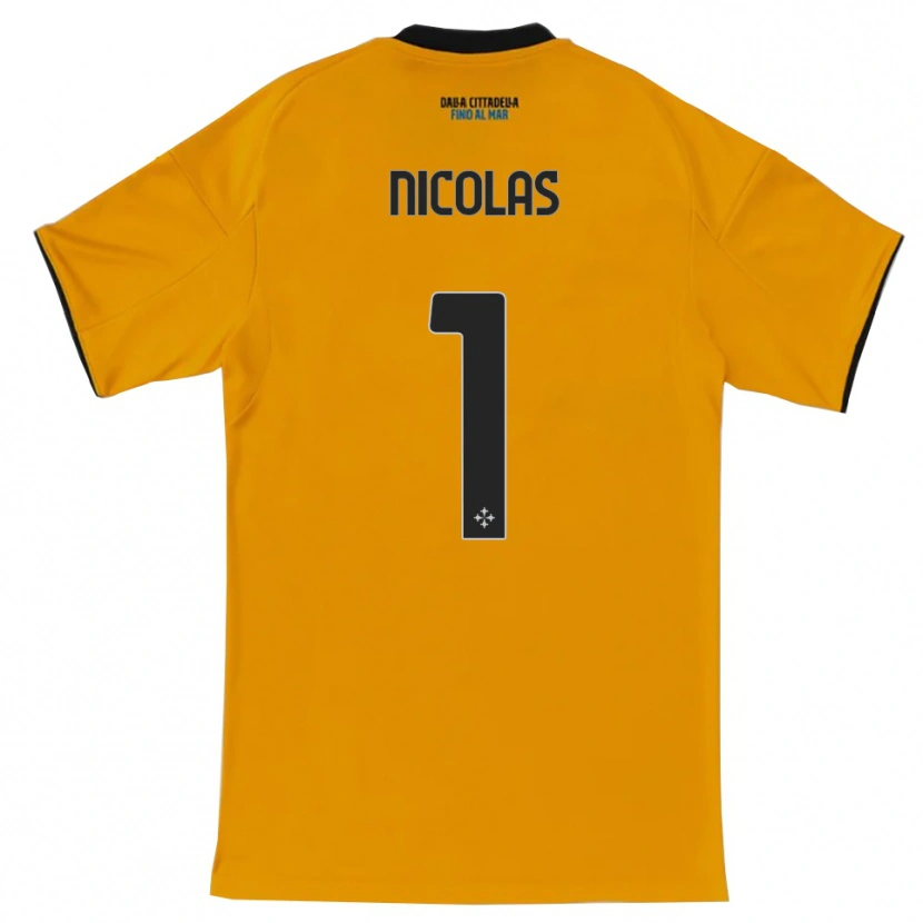 Danxen Barn Nícolas #1 Orange Blå Bortatröja Matchtröjor 2025/26 Tröjor T-Tröja