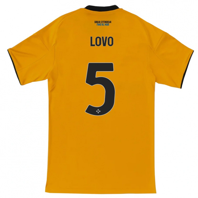 Danxen Barn Pietro Lovo #5 Orange Blå Bortatröja Matchtröjor 2025/26 Tröjor T-Tröja