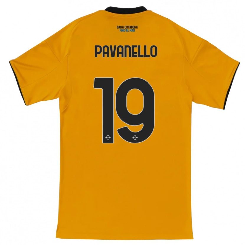 Danxen Barn Andrea Pavanello #19 Orange Blå Bortatröja Matchtröjor 2025/26 Tröjor T-Tröja