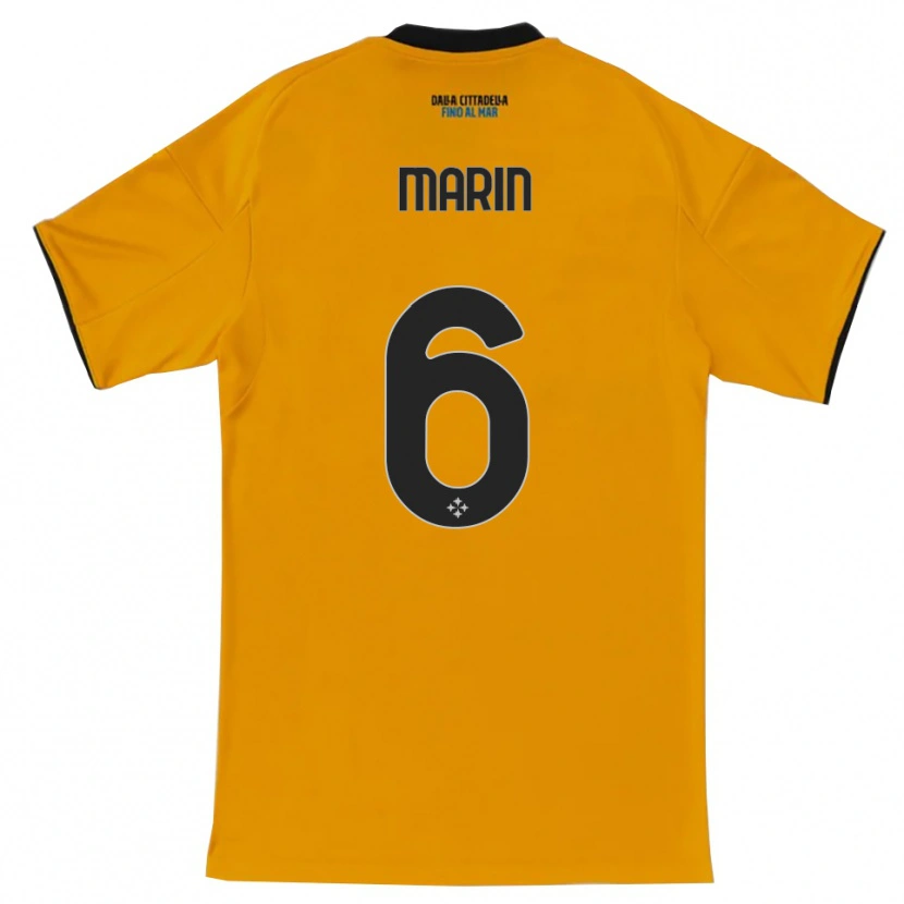 Danxen Barn Marius Marin #6 Orange Blå Bortatröja Matchtröjor 2025/26 Tröjor T-Tröja