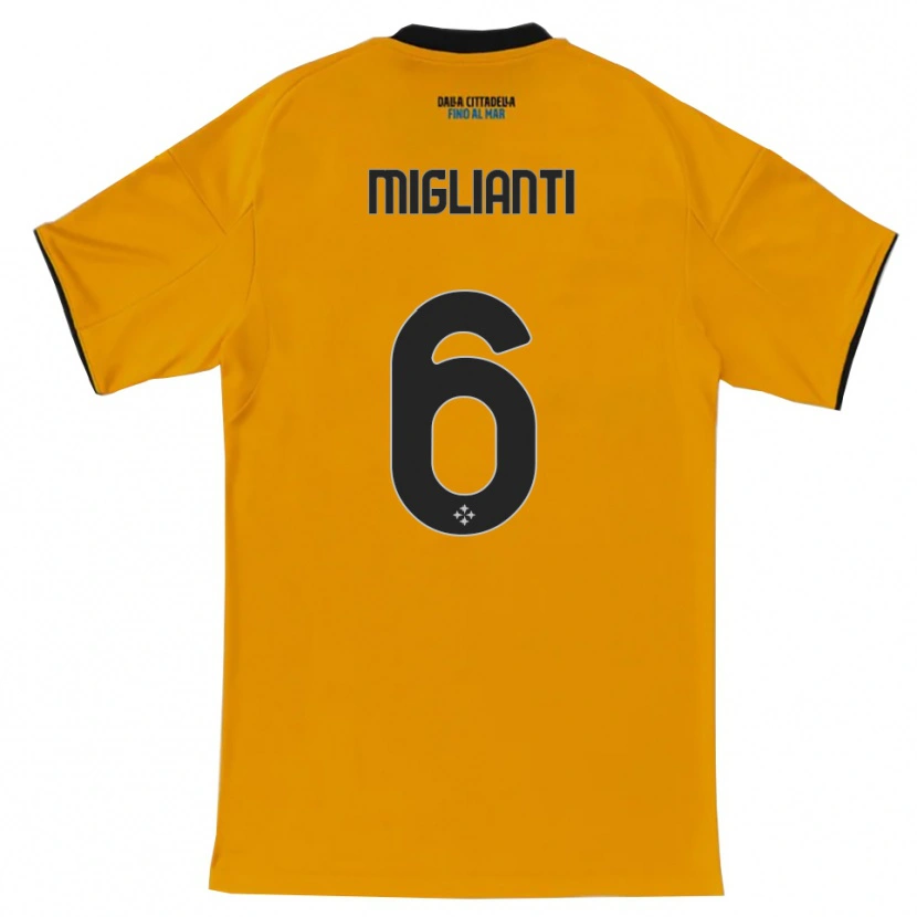 Danxen Barn Niccolò Miglianti #6 Orange Blå Bortatröja Matchtröjor 2025/26 Tröjor T-Tröja