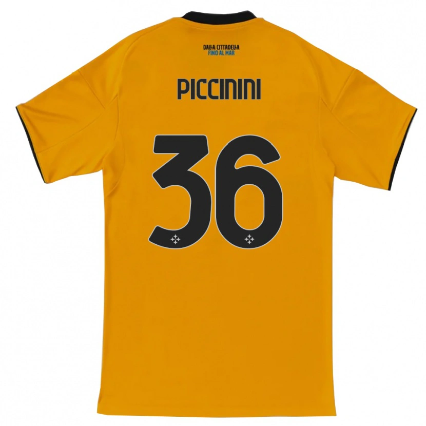 Danxen Barn Gabriele Piccinini #36 Orange Blå Bortatröja Matchtröjor 2025/26 Tröjor T-Tröja
