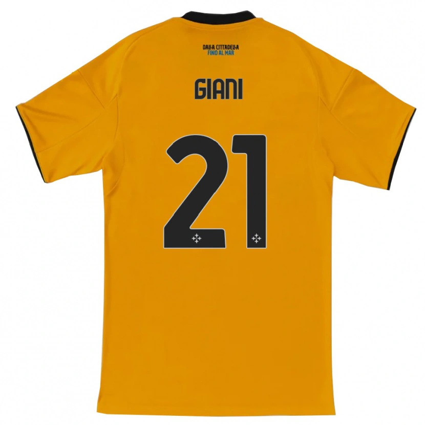 Danxen Barn Elia Giani #21 Orange Blå Bortatröja Matchtröjor 2025/26 Tröjor T-Tröja