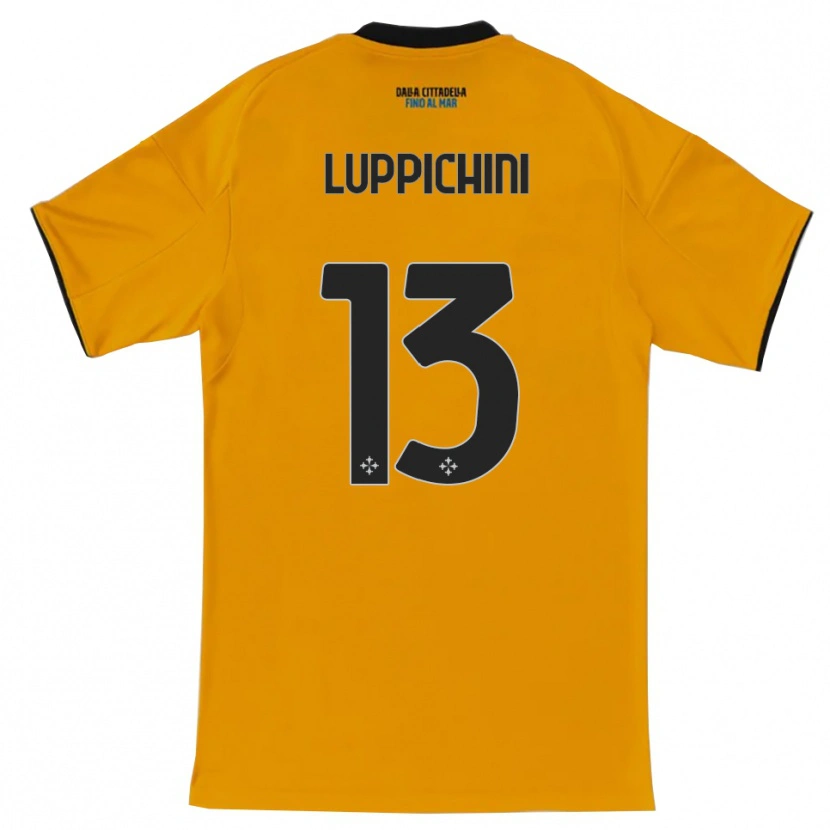 Danxen Barn Matteo Luppichini #13 Orange Blå Bortatröja Matchtröjor 2025/26 Tröjor T-Tröja