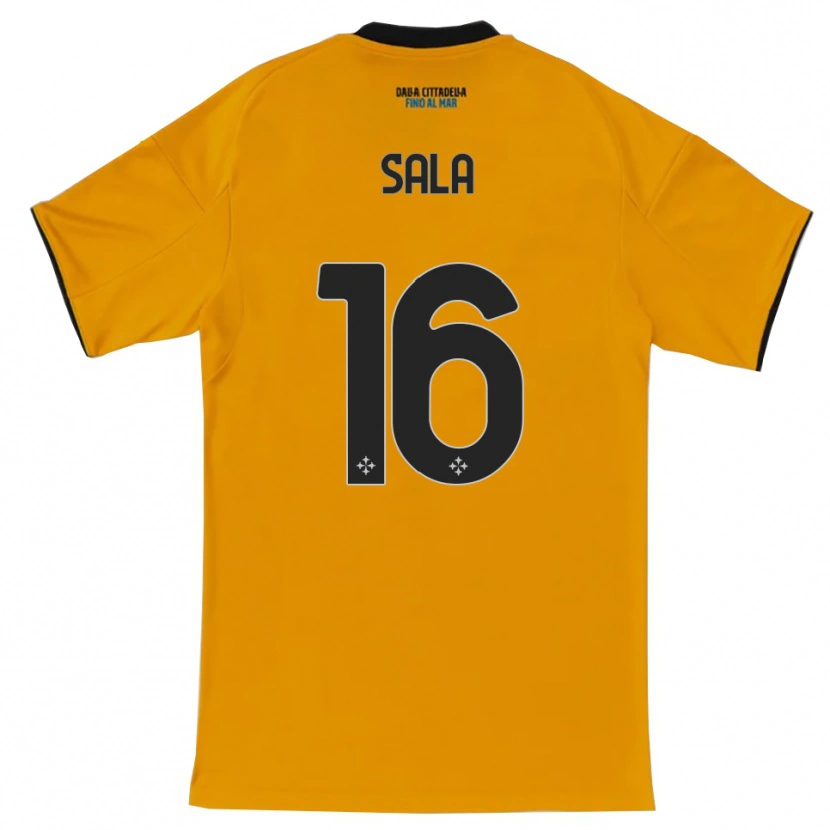 Danxen Barn Mattia Sala #16 Orange Blå Bortatröja Matchtröjor 2025/26 Tröjor T-Tröja