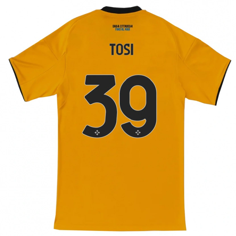 Danxen Barn Lorenzo Tosi #39 Orange Blå Bortatröja Matchtröjor 2025/26 Tröjor T-Tröja
