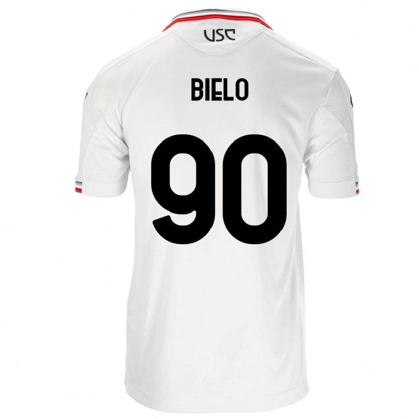 Danxen Barn Manu Bielo #90 Vit Röd Bortatröja Matchtröjor 2025/26 Tröjor T-Tröja