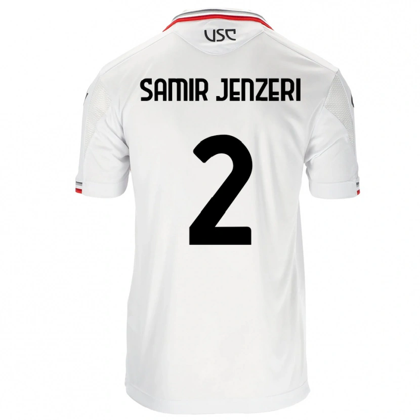Danxen Barn Gabriele Samir Jenzeri #2 Vit Röd Bortatröja Matchtröjor 2025/26 Tröjor T-Tröja