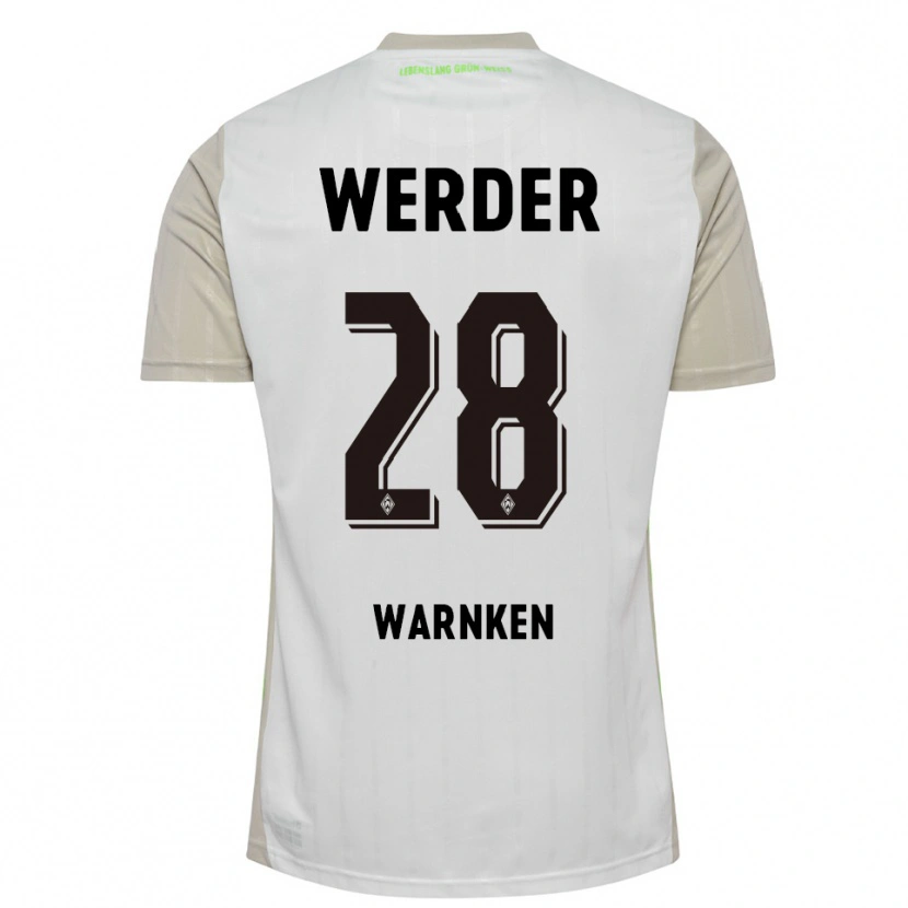 Danxen Barn Jannes Warnken #28 Vit Svart Bortatröja Matchtröjor 2025/26 Tröjor T-Tröja