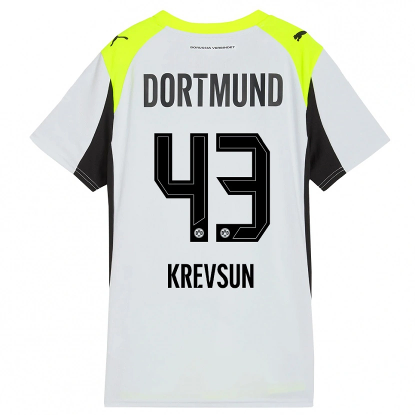 Danxen Barn Danylo Krevsun #43 Fluorescerande Gul Bortatröja Matchtröjor 2025/26 Tröjor T-Tröja