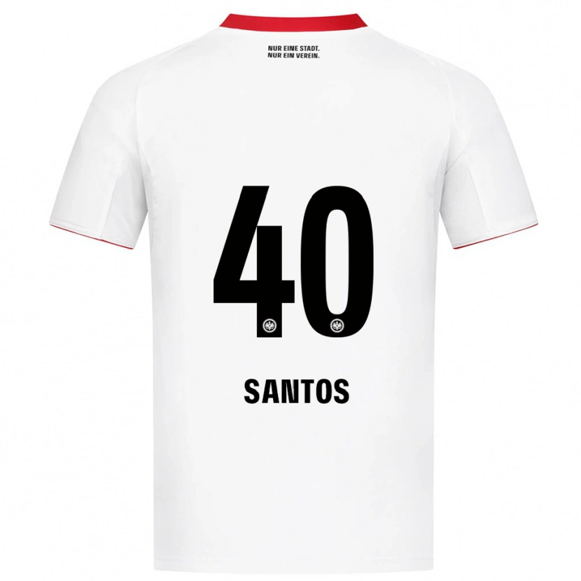 Danxen Barn Kauã Santos #40 Vit Röd Bortatröja Matchtröjor 2025/26 Tröjor T-Tröja