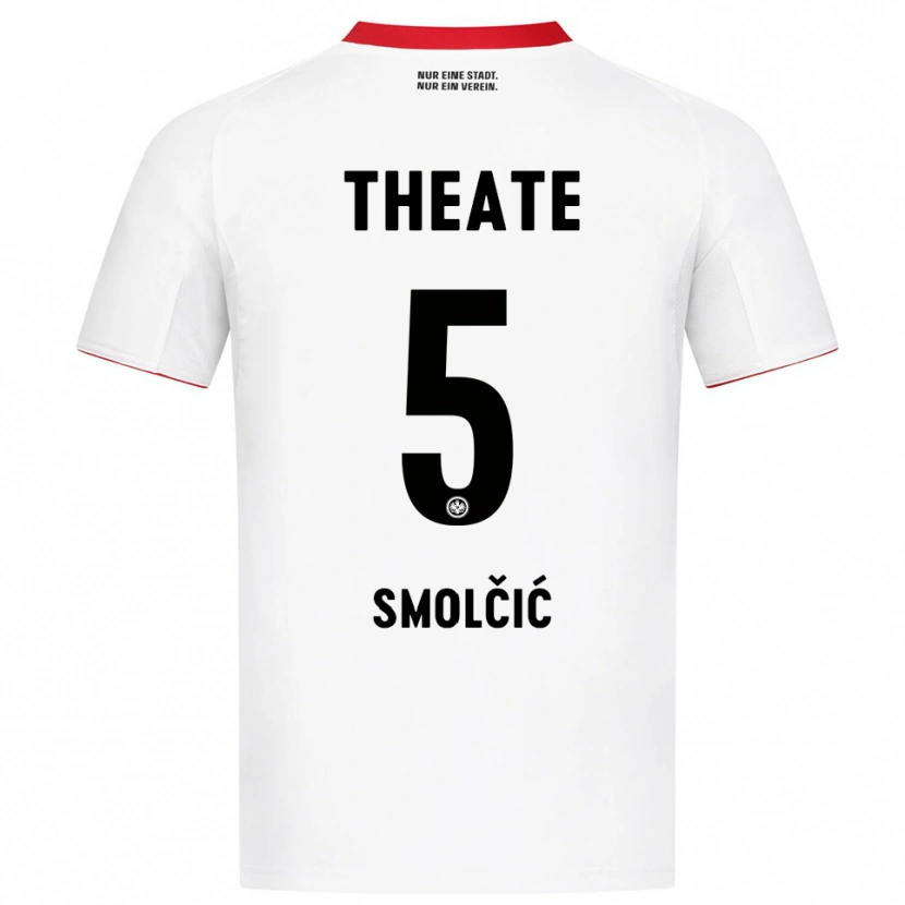 Danxen Barn Hrvoje Smolcic #5 Vit Röd Bortatröja Matchtröjor 2025/26 Tröjor T-Tröja