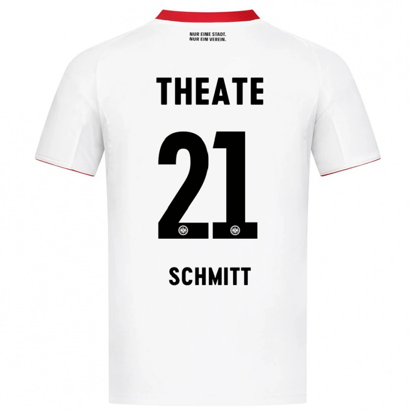 Danxen Barn Joshua Schmitt #21 Vit Röd Bortatröja Matchtröjor 2025/26 Tröjor T-Tröja