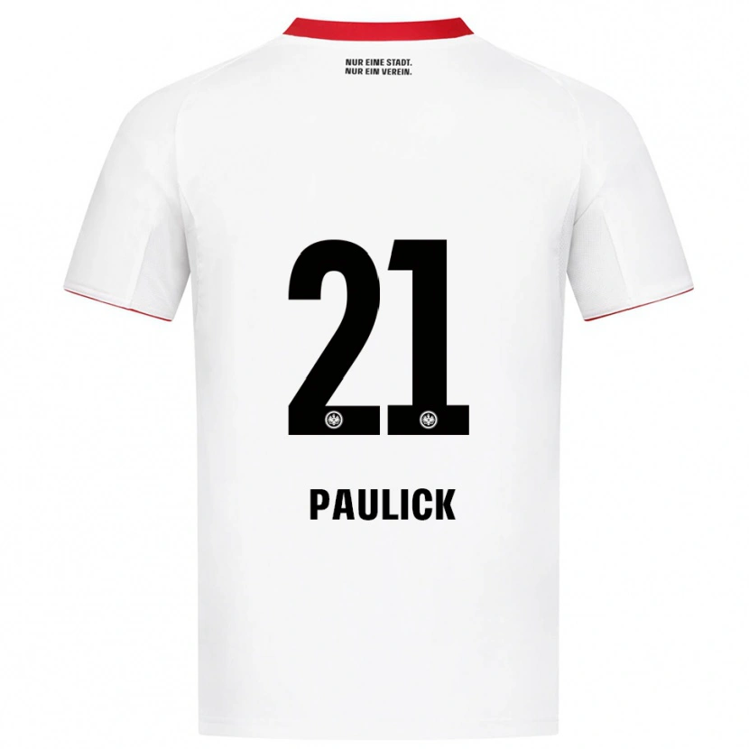 Danxen Barn Lea Paulick #21 Vit Röd Bortatröja Matchtröjor 2025/26 Tröjor T-Tröja