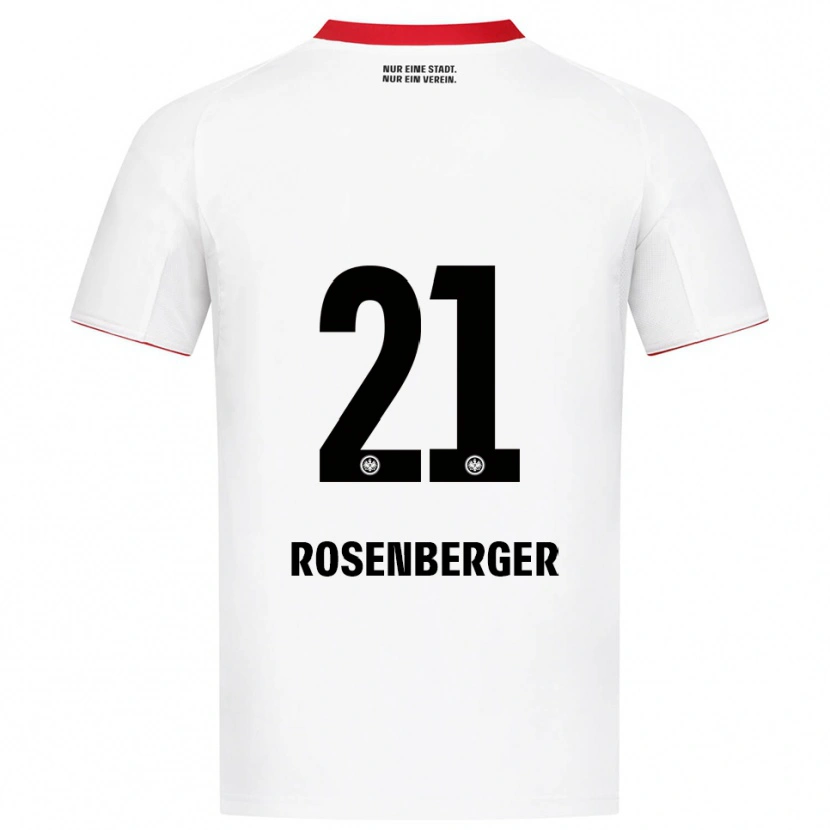 Danxen Barn Robin Rosenberger #21 Vit Röd Bortatröja Matchtröjor 2025/26 Tröjor T-Tröja