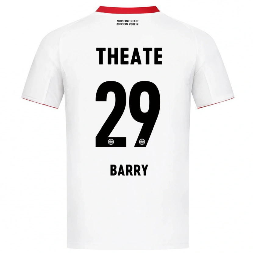 Danxen Barn Jasha Barry #29 Vit Röd Bortatröja Matchtröjor 2025/26 Tröjor T-Tröja