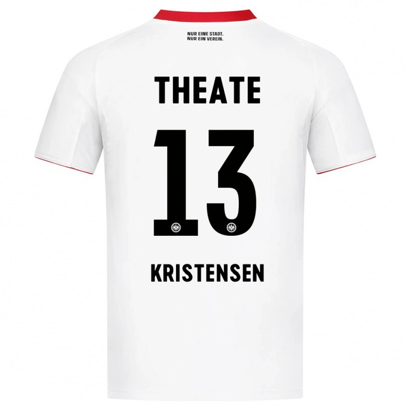 Danxen Barn Rasmus Kristensen #13 Vit Röd Bortatröja Matchtröjor 2025/26 Tröjor T-Tröja
