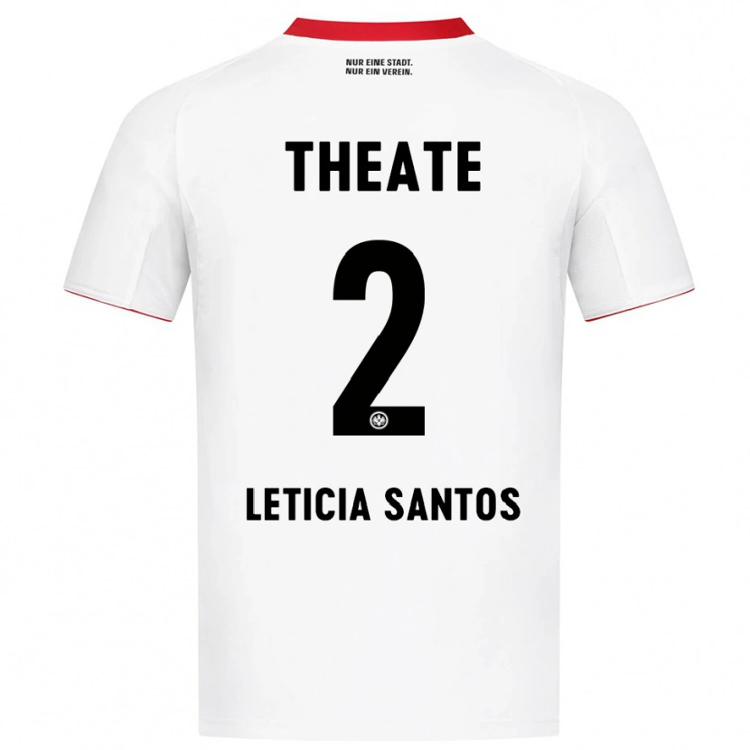 Danxen Barn Letícia Santos De Oliveira #2 Vit Röd Bortatröja Matchtröjor 2025/26 Tröjor T-Tröja