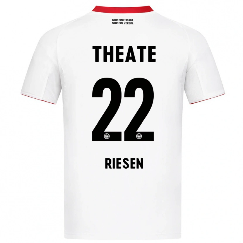 Danxen Barn Nadine Riesen #22 Vit Röd Bortatröja Matchtröjor 2025/26 Tröjor T-Tröja