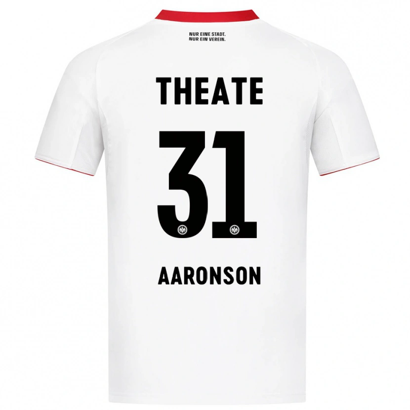 Danxen Barn Paxten Aaronson #31 Vit Röd Bortatröja Matchtröjor 2025/26 Tröjor T-Tröja